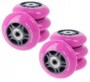 NILS Zestaw 8x Kółka 72 mm + Łożyska ABEC-7 Do Rolek
