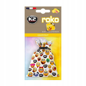 K2 ROKO HAPPY zapach samochodowy GREJPFRUT emotki