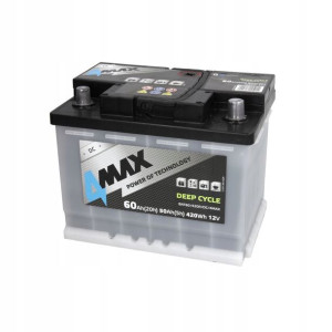 Akumulator 4MAX DEEP CYCLE 60Ah 450Wh P+