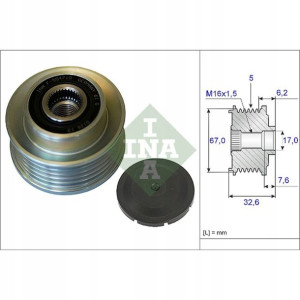 Koło pasowe alternatora Kia INA 535 0097 10