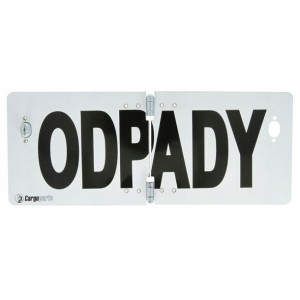 Tablica informacyjna łamana; ODPADY 120 x300cm CAR
