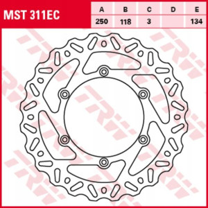 Tarcza przód YAMAHA WR, YZ 125/125SM/125X/250/250F