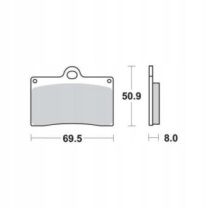 Klocek hamulcowy kpl. MCB540 LUCAS organic