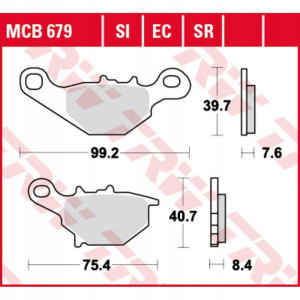 Klocki hamulcowe przód/tył KAWASAKI KLX KMX; SUZUK