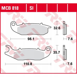 Klocki hamulcowe przód/tył LUCAS MCB818SI