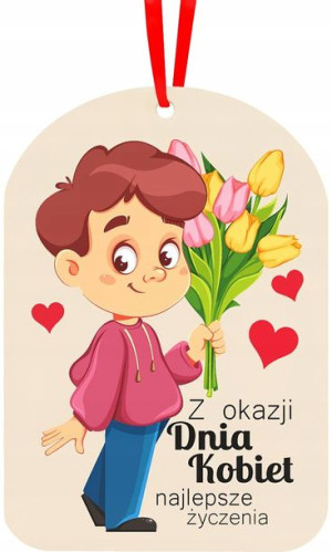 Prezent Upominek na Dzień Kobiet Zawieszka Magnes