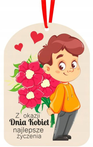 Prezent Upominek na Dzień Kobiet Zawieszka Magnes