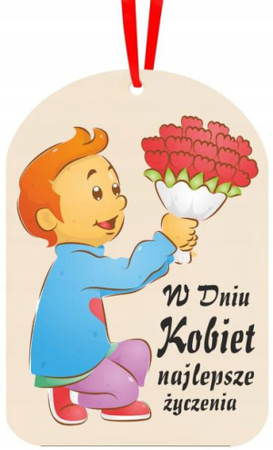 Prezent Upominek na Dzień Kobiet Zawieszka Magnes