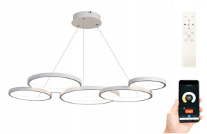 Lampa OSLO V pilot okręgi ring żyrandol LED 92cmTuya Wobako