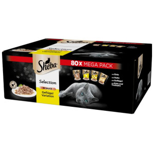 SHEBA saszetki 80x85 g Selection Drobiowe smaki – mokra karma pełnoporcjowa