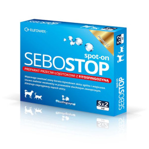 EUROWET Sebostop Spot-On 5x2ml-preparat przeciw łojotokowi