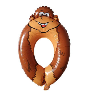 Balon Foliowy Małpka Cyfra 0 45cm Urodziny