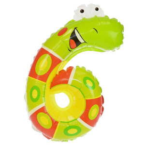 Balon Foliowy Gąsienica Cyfra 6 45cm Urodziny