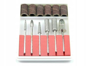Frezy I Kapturki Do Manicure Pedicure Zestaw