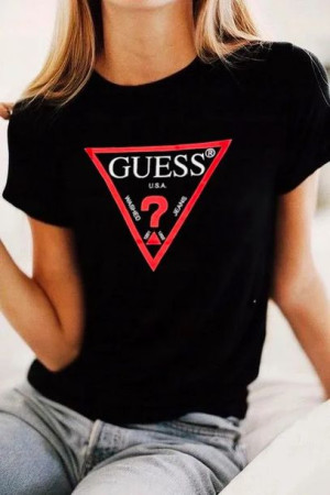 Koszulka Damska Tshirt czarny Guess USA U.S.A. Rozmiar M