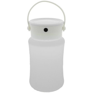 Lampa Lampka Kempingowa Bidon Białalatarnia Silikonowa Biała