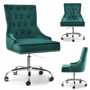 Elegancki Fotel W Stylu Glaour Soria Zielony Welur