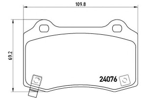 Klocki Hamulcowe Chrysler 300c Srt8 05- Tył Brembo