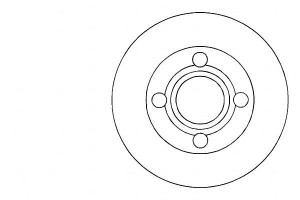 Tarcze Hamulcowe 2szt Audi 80 91-92 A.b.s.
