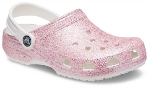 Dziecięce Chodaki Buty Crocs Classic Glitter 33-34
