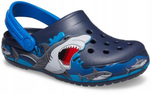 Klapki Chodaki Dziecięce Crocs Fun Clog Rekin 24,5