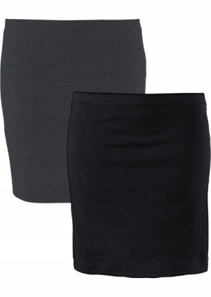 2 Szt Czarna Szara Bawełniana Mini Spódnica 36-38 917603