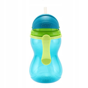 Canpol bidon z rurką silikonową 370ml 56/113blu
