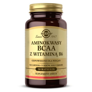 SOLGAR Aminokwasy BCAA Z Witaminą B6 50 kaps.