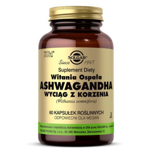 SOLGAR Ashwagandha Wyciąg Z Korzenia 60 kaps.