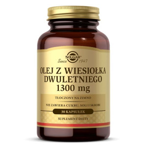 SOLGAR Olej Z Wiesiołka Dwuletniego 1300 mg 30 kaps.