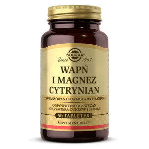 SOLGAR Cytrynian Wapnia i Magnezu 50 kaps.