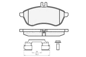 Klocki Hamulcowe Mercedes Przód W204 W212 07- Meyl
