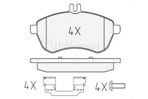Klocki Hamulcowe Mercedes Przód W204 W212 07- Meyl