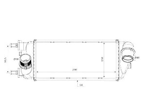 Intercooler Fiat 500 0,9 1,3m-jet 1,4 Panda 12- 0,