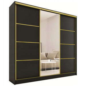 Szafa przesuwna z lustrem 200 cm GOLD matowa