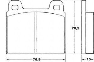 Klocki Hamulcowe Mercedes W115 68-76 A.b.s.