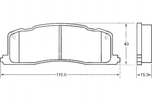 Klocki Hamulcowe Toyota Previa 90-00 Tył A.b.s.