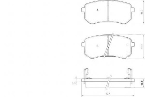 Klocki Hamulcowe Kia Picanto 04-11 Tył Z Czuj. A.b