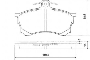 Klocki Hamulcowe Mitsubishi Carisma 95-99 A.b.s.