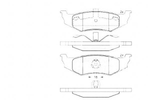 Klocki Hamulcowe Chrysler Sebring 01-07 Tył A.b.s.
