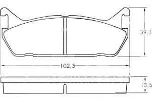 Klocki Hamulcowe Mazda 323 89-94 Tył A.b.s.