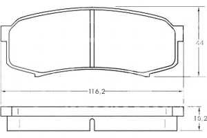 Klocki Hamulcowe Toyota Landcruiser 90- Tył A.b.s.