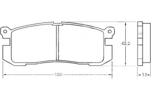 Klocki Hamulcowe Mazda 626 87-92 Tył A.b.s.