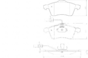 Klocki Hamulcowe Vw T4 96- Z Czuj. A.b.s.