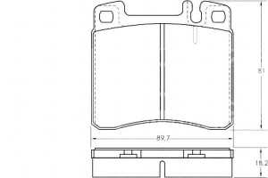 Klocki Hamulcowe Mercedes W140 S-klasa 91-93 A.b.s