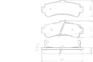 Klocki Hamulcowe Nissan Almera 95-99 Tył A.b.s.