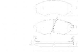 Klocki Hamulcowe Hyundai Elantra 00- Z Czuj. A.b.s