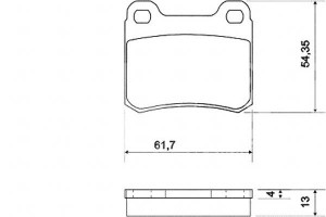 Klocki Hamulcowe Mercedes W201 82-93 Tył A.b.s.