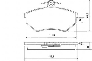 Klocki Hamulcowe Vw Passat 88-96 16mm A.b.s.