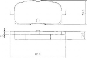 Klocki Hamulcowe Toyota Paseo 97-99 Tył A.b.s.